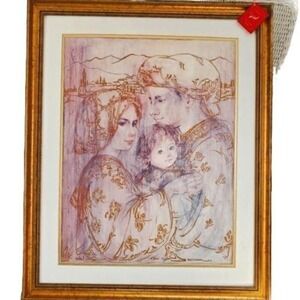 Certified Print Holy Family by‎ Edna Hibel